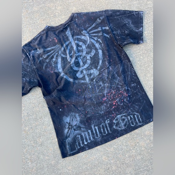 VINTAGE 00’S LAMB OF GOD GOTHIC THRASHED FADED T-SHIRT - Picture 12 of 16
